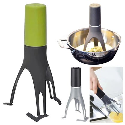 Battery-Operated Triangle Pan Stirrer – Multifunction Egg Whisk & Sauce Blender, Hands-Free Mixer for Soups, Cream, Sauces & Home Kitchen Use