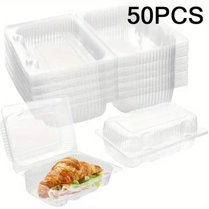 50-Pack Disposable Pastry Boxes - Super Bowl Dessert Containers for Cupcakes & Cookie Gifting