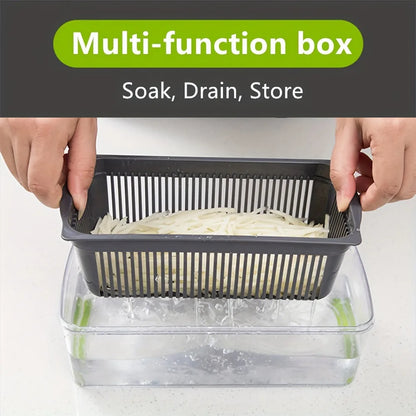 14-in-1 Multifunctional Vegetable Chopper – Food Grater, Slicer, Dicer & Cutting Machine with Handle for Fast Kitchen Prep