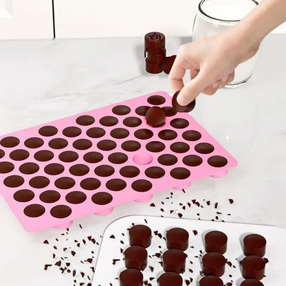 Small Silicone Molds Homemade Cupcake Baking Maker Supply Non-stick 55-Cavity Silicone Cake Baking Cylinder Molds For Wax Resin