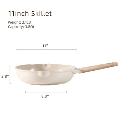 Premium Nonstick Ceramic Skillet Induction Frying Pan Toxin Free Easy Clean Heavy Duty Cookware Chef Pan Suitable All Stoves