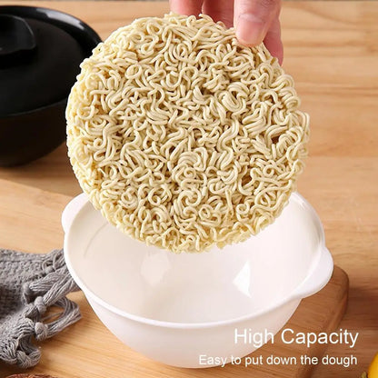 Ramen Bowl with Lid – Microwave-Safe Instant Noodle Bowl with Handles, Heat-Resistant Soup Bowl for Home, Office & Convenience Cooking