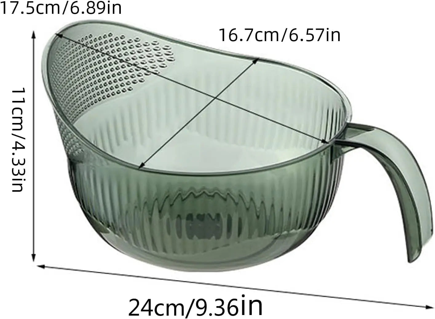 Functional Rice Washing Colander Efficient Draining Bowl Practical Sink Basket PET Suitable for Washing Rice
