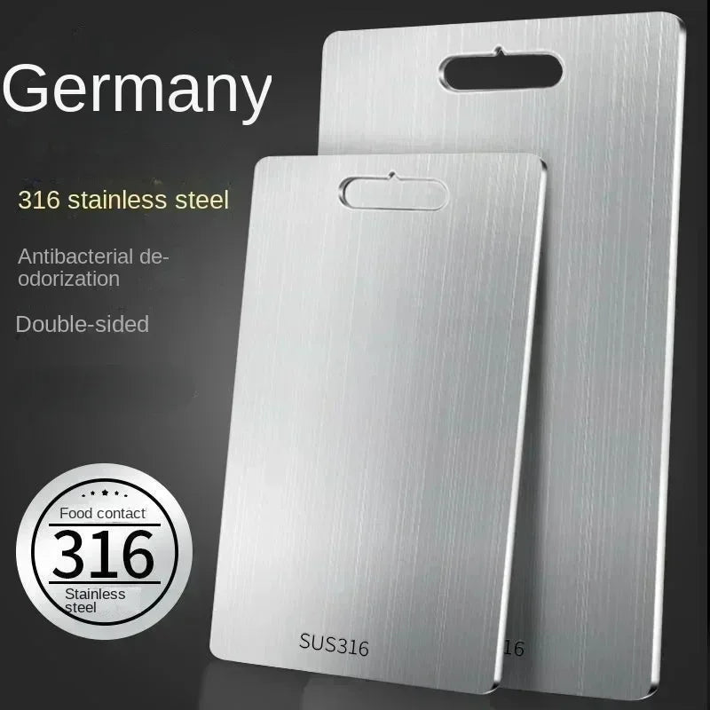 316 Stainless Steel Cutting Board – Thickened Anti-Mold Chopping Board for Meat & Vegetables