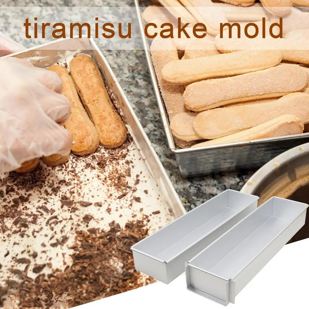 Aluminum Alloy Rectangle Tiramisu Cake Mold – Professional Baking Pan for Desserts, Layered Cakes, Pastries & Kitchen Use