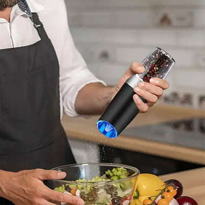 Gravity Electric Salt And Pepper Mill, Tilt To Grind Automatically, Battery Powered, Coarseness Adjustable, Upgraded Large Capac