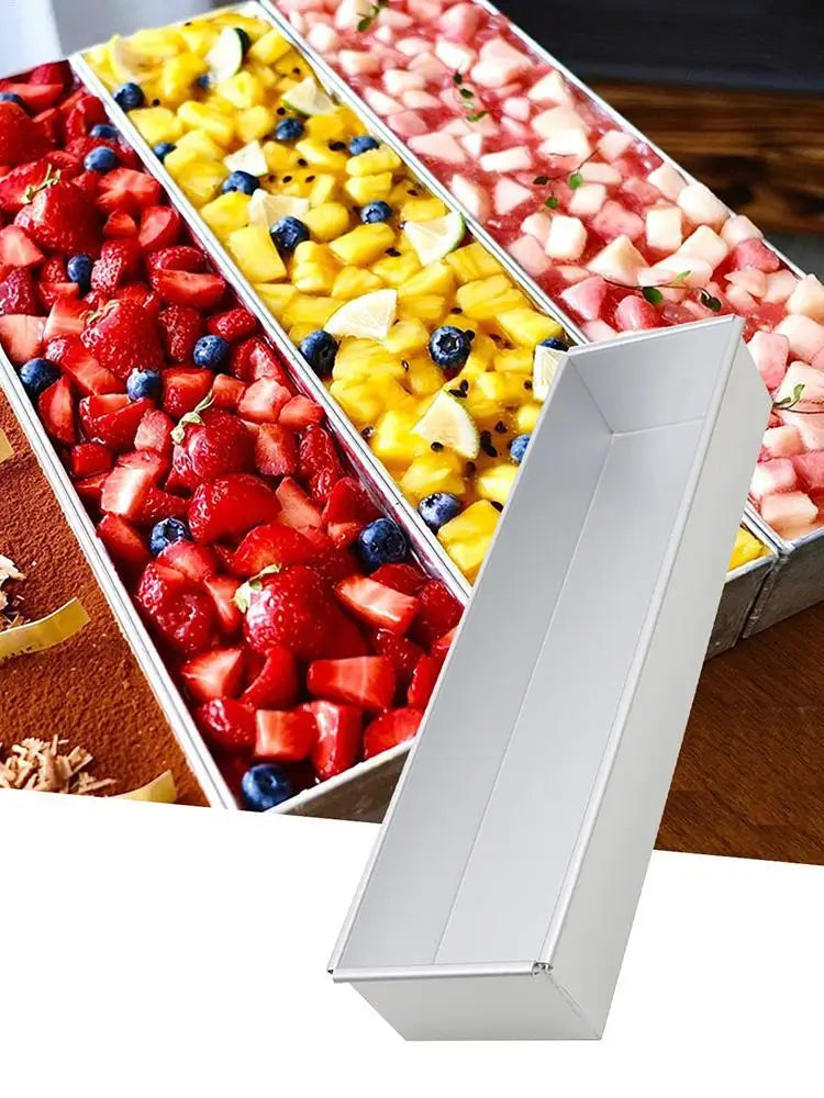 Aluminum Alloy Rectangle Tiramisu Cake Mold – Professional Baking Pan for Desserts, Layered Cakes, Pastries & Kitchen Use