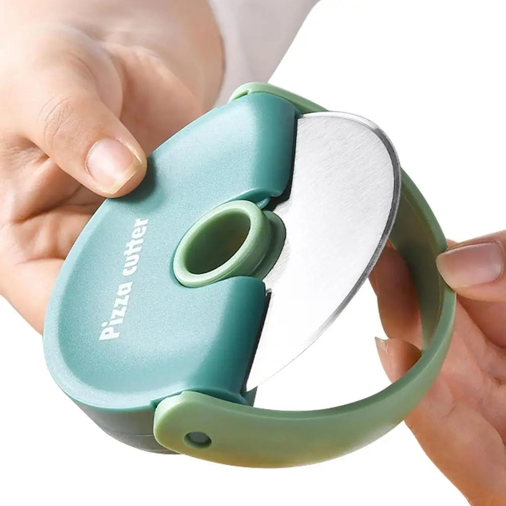 Pizza Dual Cutting Wheels With Ergonomic Handle Stainless Steel Food Chopper Multi-Function Roller For Dough Baking Tools Cheese