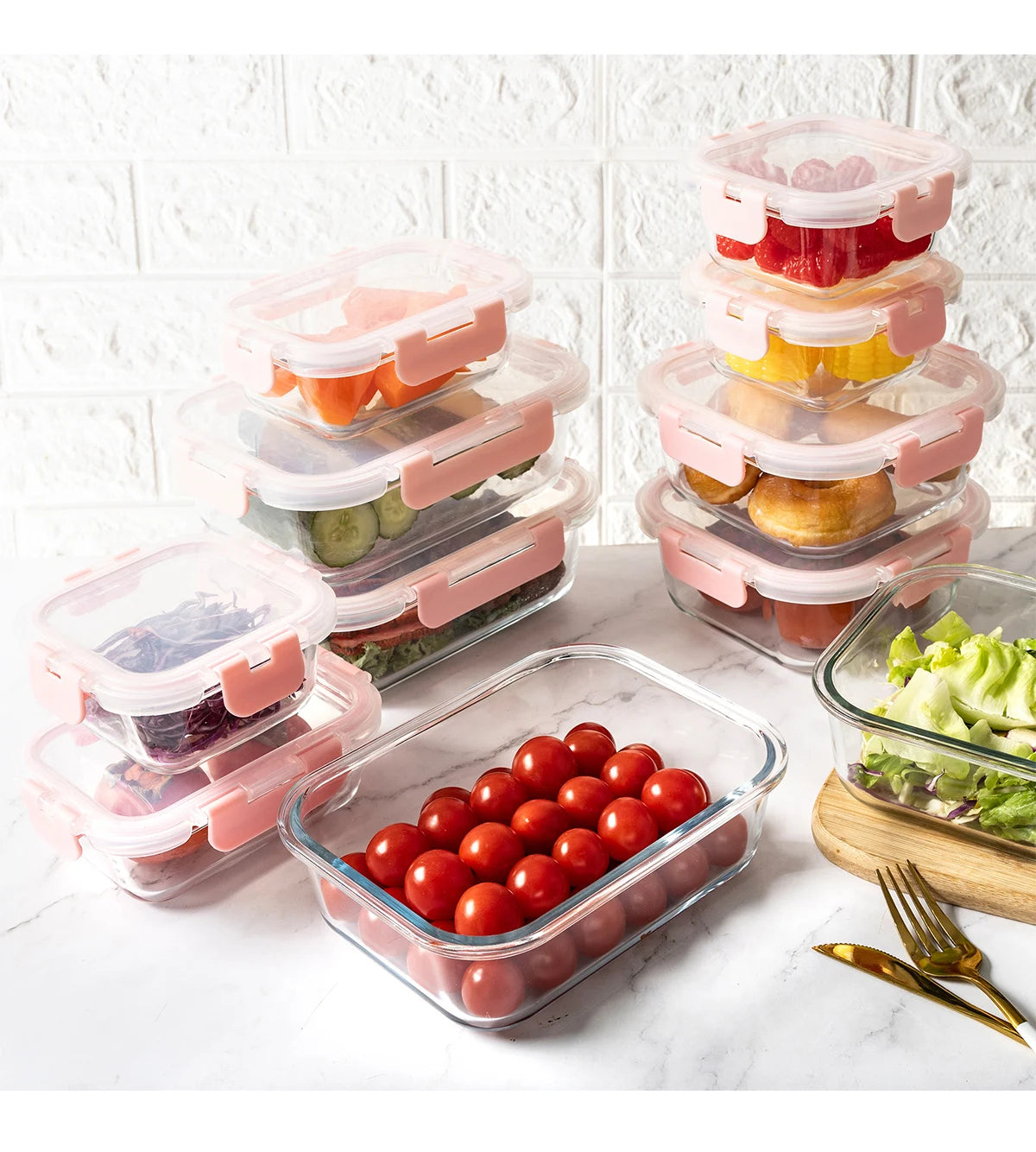 16-Piece Glass Food Storage Containers – Airtight, Leakproof, Oven & Microwave Safe