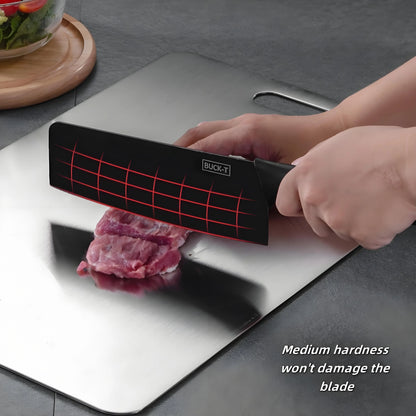 Stainless Steel Chopping Board | Dishwasher Safe & Scratch Resistant | Hygienic Metal Cutting Board for Meat & Vegetables