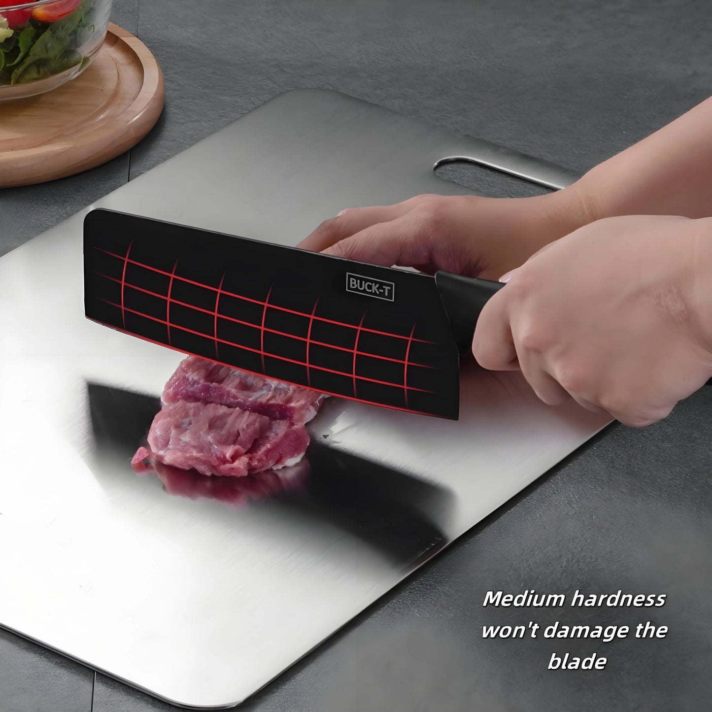 Stainless Steel Chopping Board | Dishwasher Safe & Scratch Resistant | Hygienic Metal Cutting Board for Meat & Vegetables
