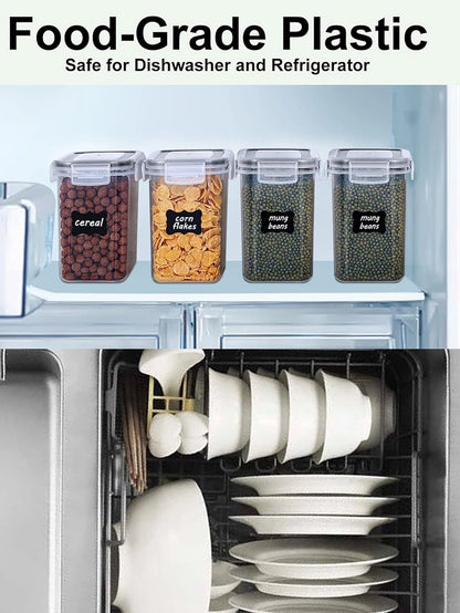 42pcs,Airtight storage bins, multi-purpose leak-proof and reusable food storage jars, portable and stackable food airtight bins