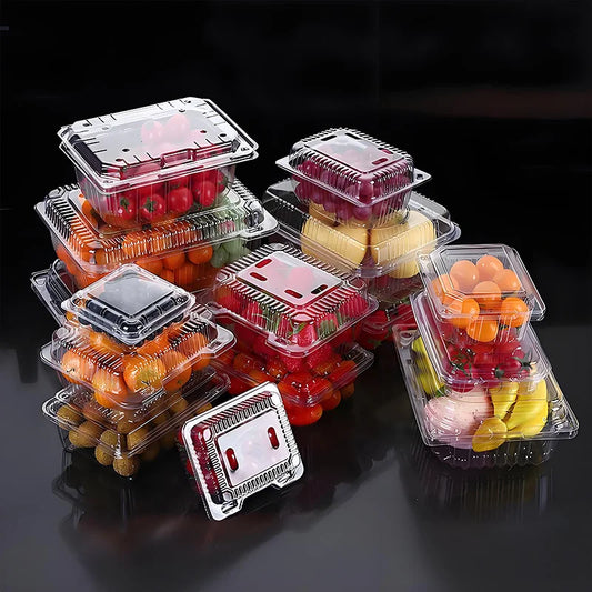 50-Pack Clear Disposable Dessert Boxes – Cupcake, Cookie & Pastry Gift Containers