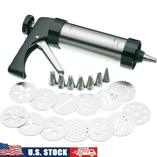 Professional 22-Piece Icing Set – Stainless Steel Nozzles & Cutters with Storage Box | Durable, Easy-Clean, Dishwasher-Safe Baking Decor Kit