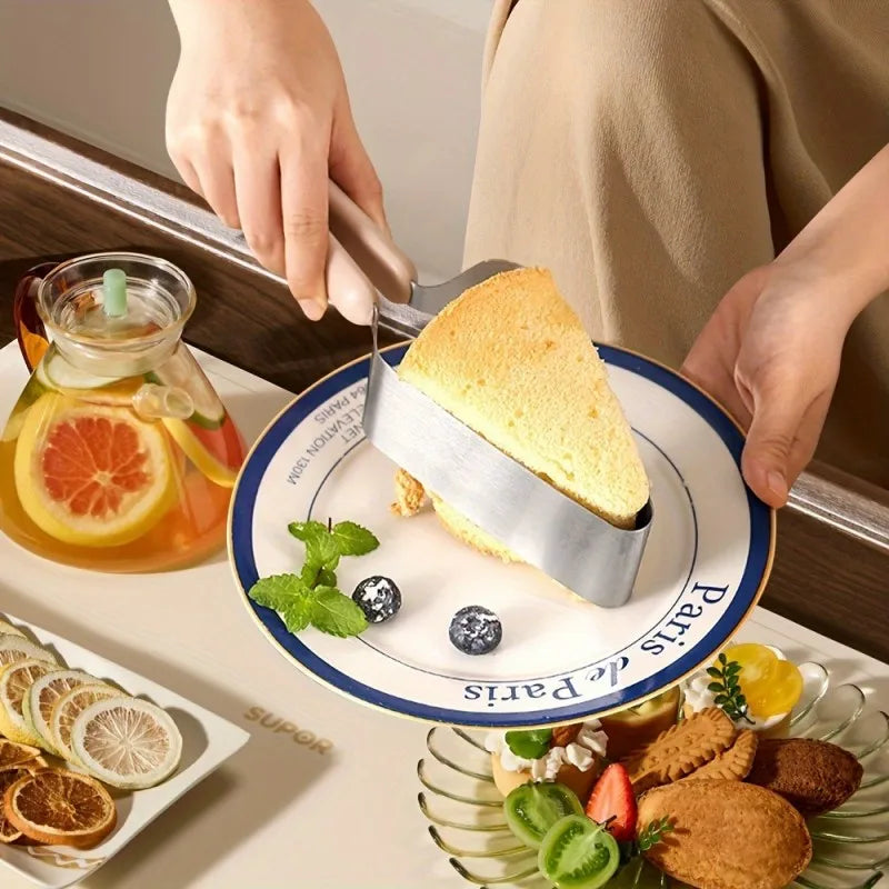 3-Piece Stainless Steel Cake Lifter Set – Triangle Slicing Server, Layer Separator & Transfer Tool for Even Portions, Non-Scratch Baking Utensils