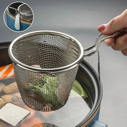 Durable Stainless Steel Mesh Strainer Spoon – Hot Pot, Frying, Noodles Scoop