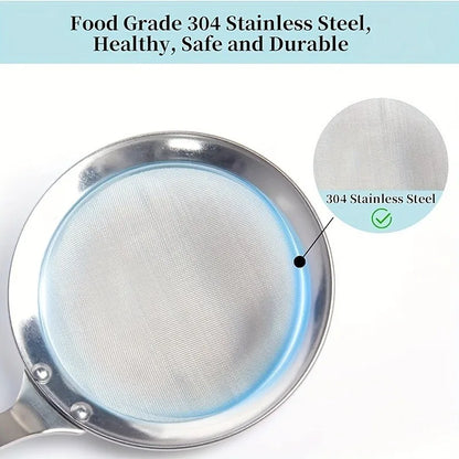 Single Oil Skimmer Spoon – Stainless Steel Fat Separator for Cooking, Turkey Frying & Thanksgiving Meal Prep