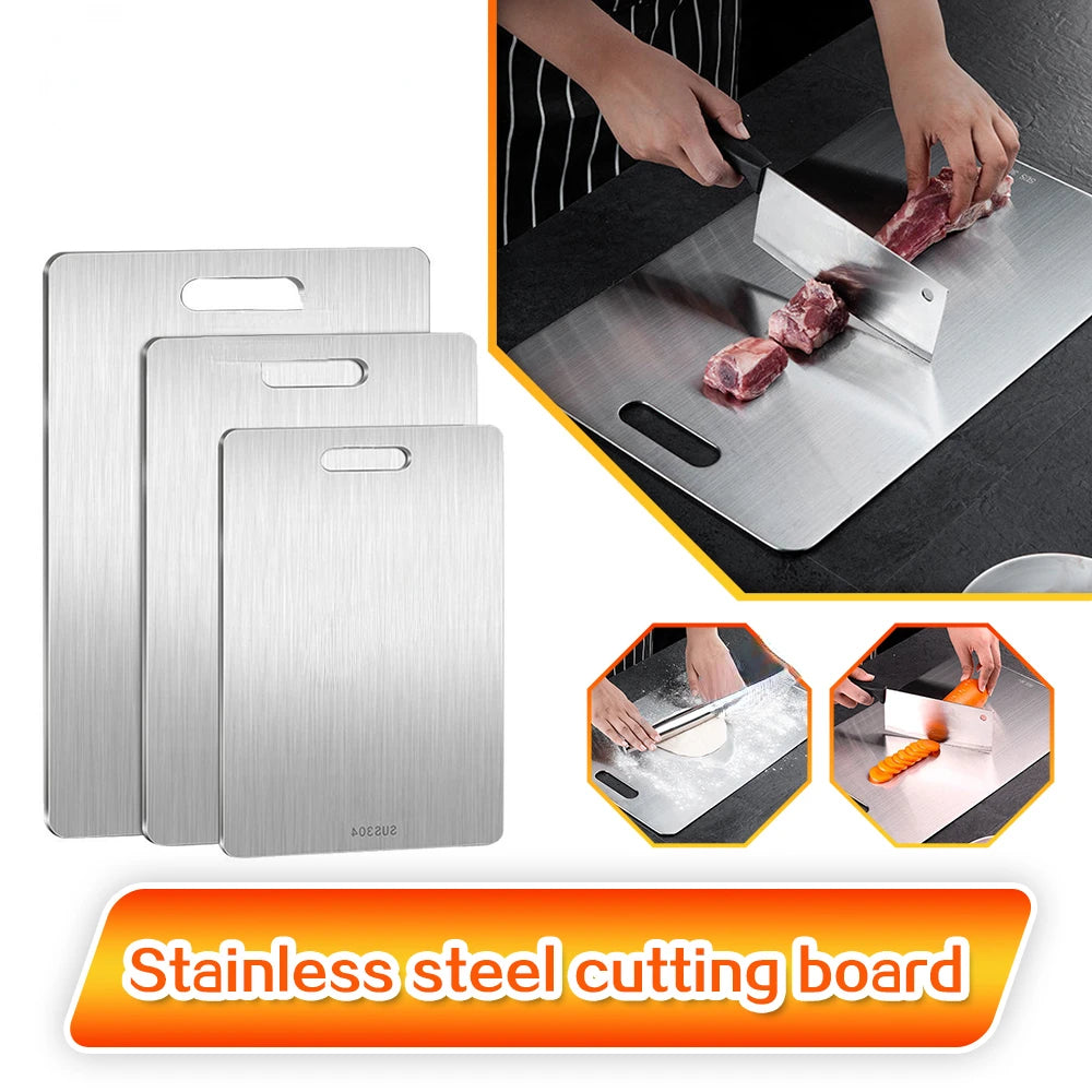 316 Stainless Steel Cutting Board – Thickened Anti-Mold Chopping Board for Meat & Vegetables
