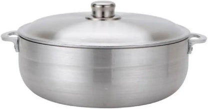 Aluminum Heavy Gauge Caldero Dutch Oven with Aluminum Lid – Silver 18.5QT