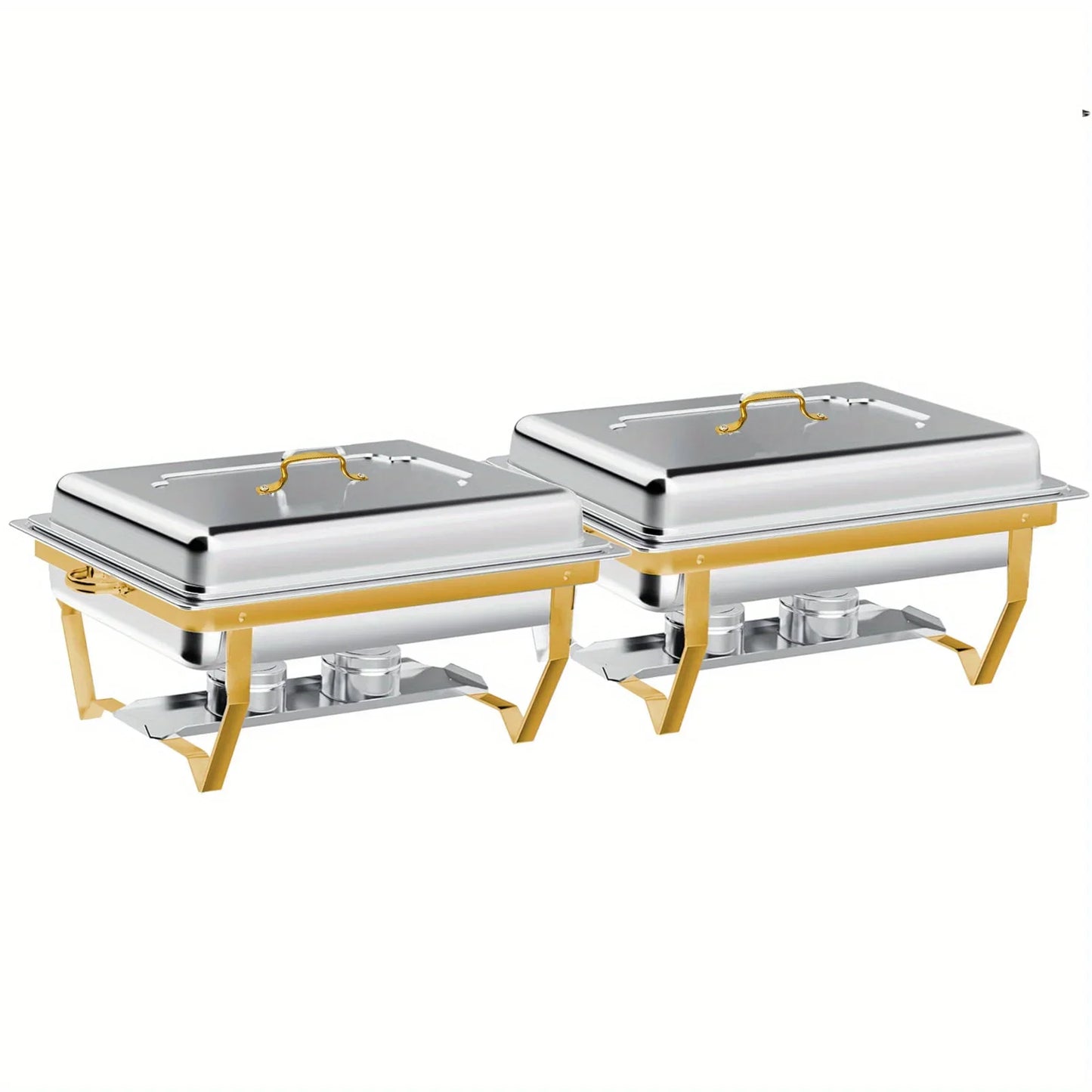 4 Pack 8QT Chafing Dish Buffet Set – Stainless Steel Food Warmer with Chafing Fuel Holder