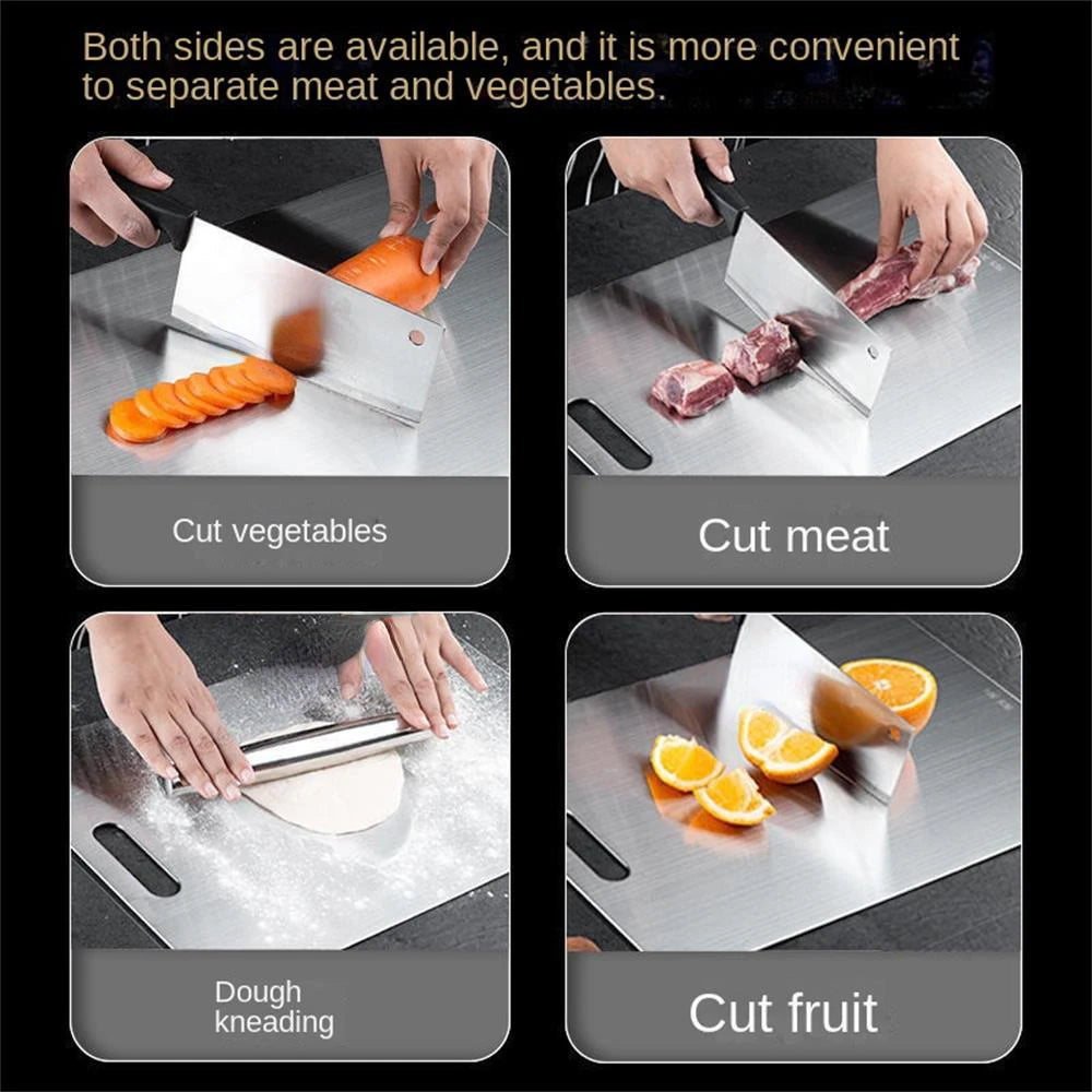 316 Stainless Steel Cutting Board – Thickened Anti-Mold Chopping Board for Meat & Vegetables