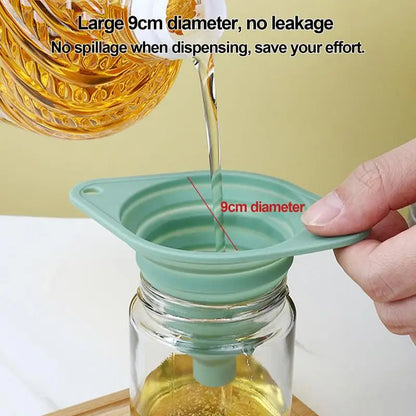 Household Foldable Funnel Silicone telescopic Portable Funnels for Fuel Hopper Beer Oil Easy to clean Kitchen Accessories Tools