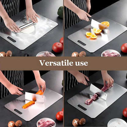 Stainless Steel Chopping Board | Dishwasher Safe & Scratch Resistant | Hygienic Metal Cutting Board for Meat & Vegetables