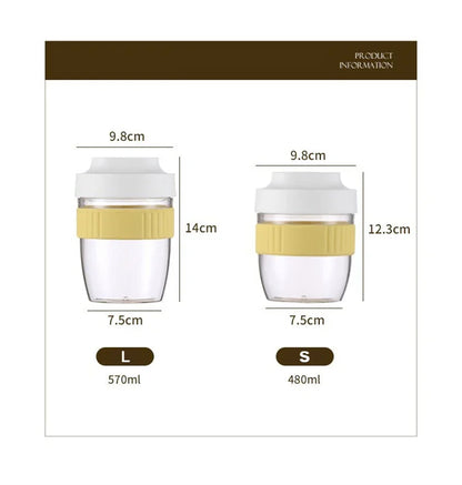 Portable Breakfast Fruit Oat Yogurt Salad Cup With Lid Spoon Food Storage Cup Fitness Weight Reducing Picnic Lunch Box Milk cup