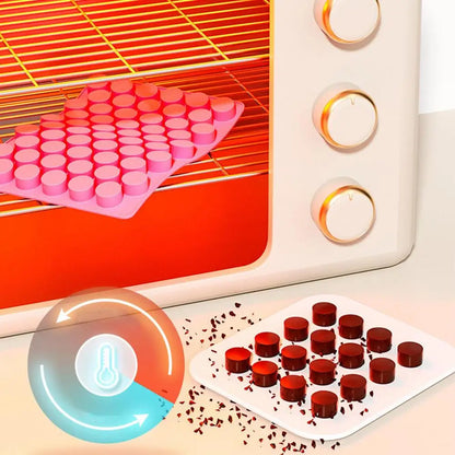 Small Silicone Molds Homemade Cupcake Baking Maker Supply Non-stick 55-Cavity Silicone Cake Baking Cylinder Molds For Wax Resin