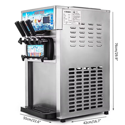 VEVOR Commercial Soft Serve & Fried Roll Ice Cream Machine – 220V Stainless Steel Instant Ice Cream Maker for Home or Business