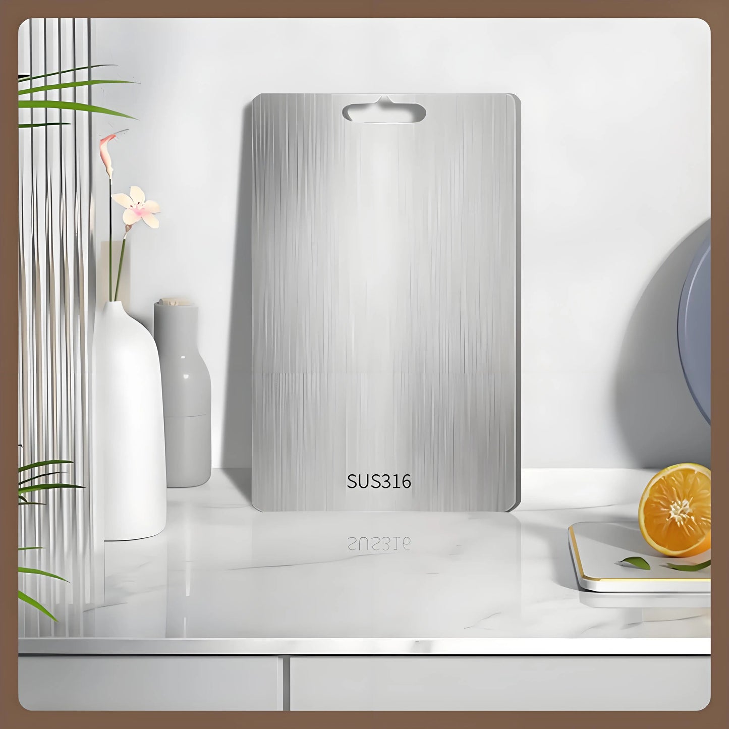 Stainless Steel Chopping Board | Dishwasher Safe & Scratch Resistant | Hygienic Metal Cutting Board for Meat & Vegetables