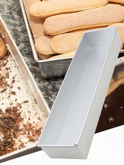 Aluminum Alloy Tiramisu Cake Mold – Rectangle Baking Pan for Professional Dessert Making, Pastries & Kitchen Use
