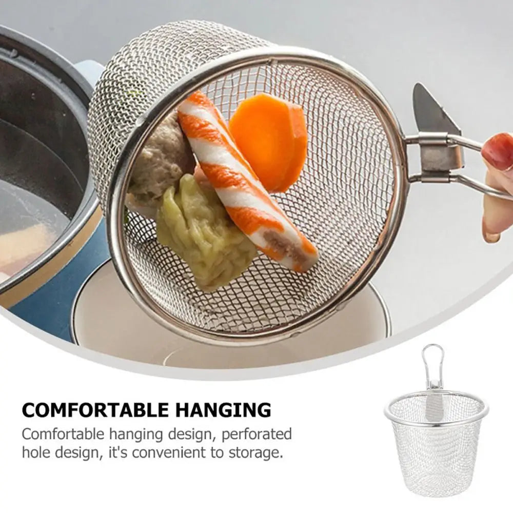Durable Stainless Steel Mesh Strainer Spoon – Hot Pot, Frying, Noodles Scoop