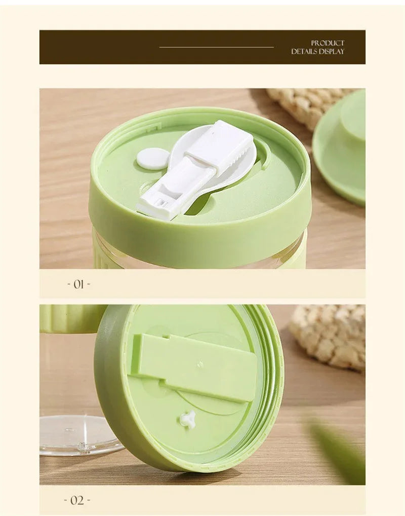 Portable Breakfast Fruit Oat Yogurt Salad Cup With Lid Spoon Food Storage Cup Fitness Weight Reducing Picnic Lunch Box Milk cup