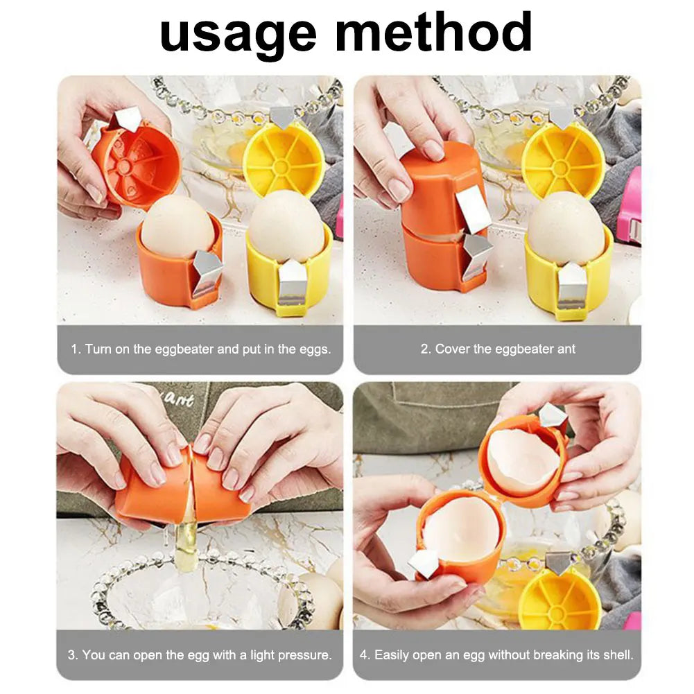 3-1PC Egg Shell Opener Portable Egg Opener Kitchen Handheld Egg Shell Crusher Household Press Egg Shell Separator Kitchen Gadget