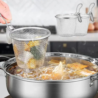Durable Stainless Steel Mesh Strainer Spoon – Hot Pot, Frying, Noodles Scoop