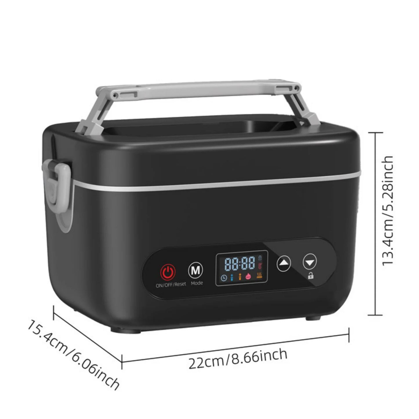 12000 mAh Wireless Lunch Box Portable Food Heater with Five-Sided Heating, Automatic Temperature Control, and Leak-Proof