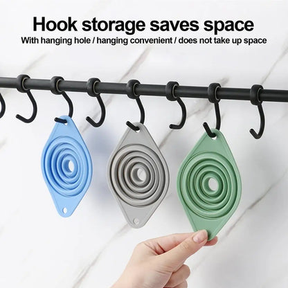 Household Foldable Funnel Silicone telescopic Portable Funnels for Fuel Hopper Beer Oil Easy to clean Kitchen Accessories Tools