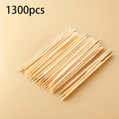 Eco-Friendly Bamboo Toothpicks 1300-Count - Double-Ended, Extra Thin, Disposable Wooden Picks for Home, Restaurants, Travel (Nat