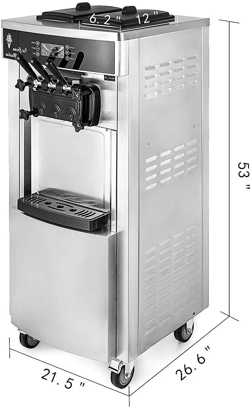 VEVOR Commercial Soft Serve & Fried Roll Ice Cream Machine – 220V Stainless Steel Instant Ice Cream Maker for Home or Business
