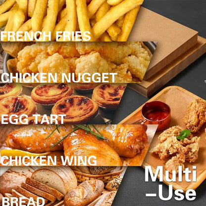 Air Fryer Liner & Steamer/Baking Paper – Silicone-Coated, Plant-Oil Layer, Oil-Resistant Non-Stick Sheets for Home Kitchens & Bakeries