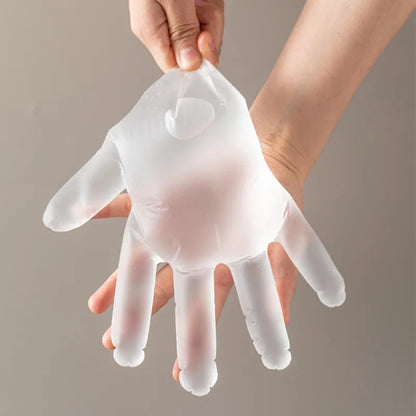 Disposable TPE Gloves  - Clear Oil-Resistant Food Handling Gloves for Cooking, Cleaning, Meals, Latex-Free & Powder-Free
