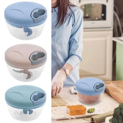 500ML Manual Meat Mincer Garlic Chopper Hand Pull Press Crusher Vegetable Grinder Chili Onion Cutter Kitchen Cooking Tools