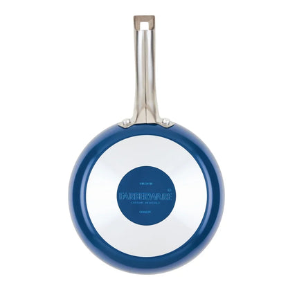 Ceramic Nonstick Frying Pan 8 Inch Dishwasher Safe Oven Safe Fast Heating Aluminum Construction Durable Brushed Handle Non Toxic