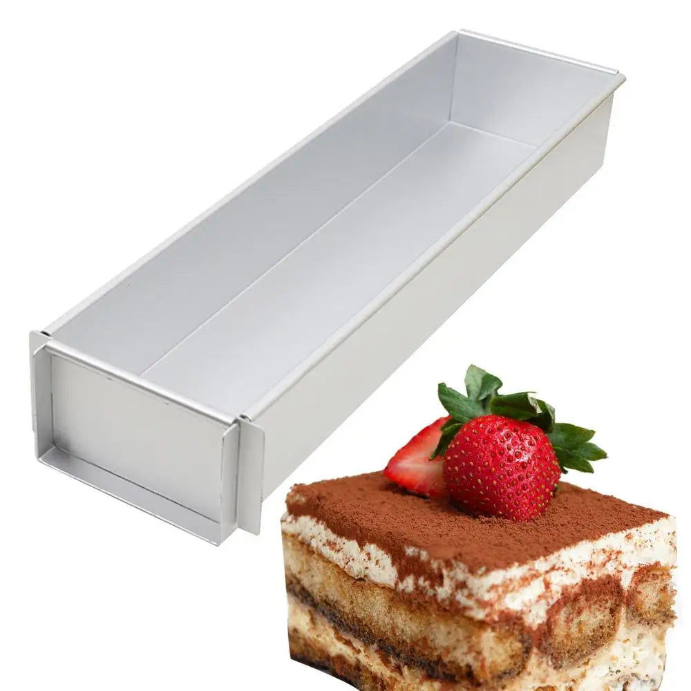 Tiramisu Cake Mold Rectangle Cake Pan Aluminum Alloy Tiramisu Dessert Making Molds Baking Professional Tool Kitchen Accessories