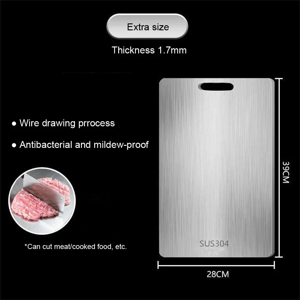 316 Stainless Steel Cutting Board – Thickened Anti-Mold Chopping Board for Meat & Vegetables