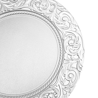 Charger Plates 100-Piece Set Round Reusable Serving Plates Gold Black Silver Green for Wedding Banquet Party Decor