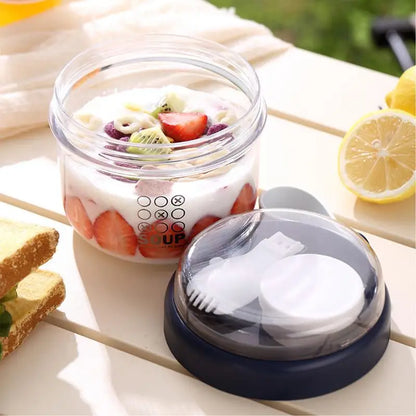 650ml Yogurt Parfait Cups With Handles Portable Yogurt Mug Breakfast Mug  Cereal Cup Meal Planning Containers for Milk Yoghurt