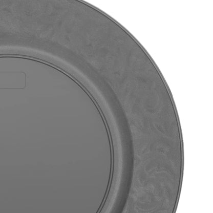 100PCS 13-Inch Round Charger Plates – Decorative Silver/Green Table Setting Plates for Weddings, Parties, Events & Kitchen Dining