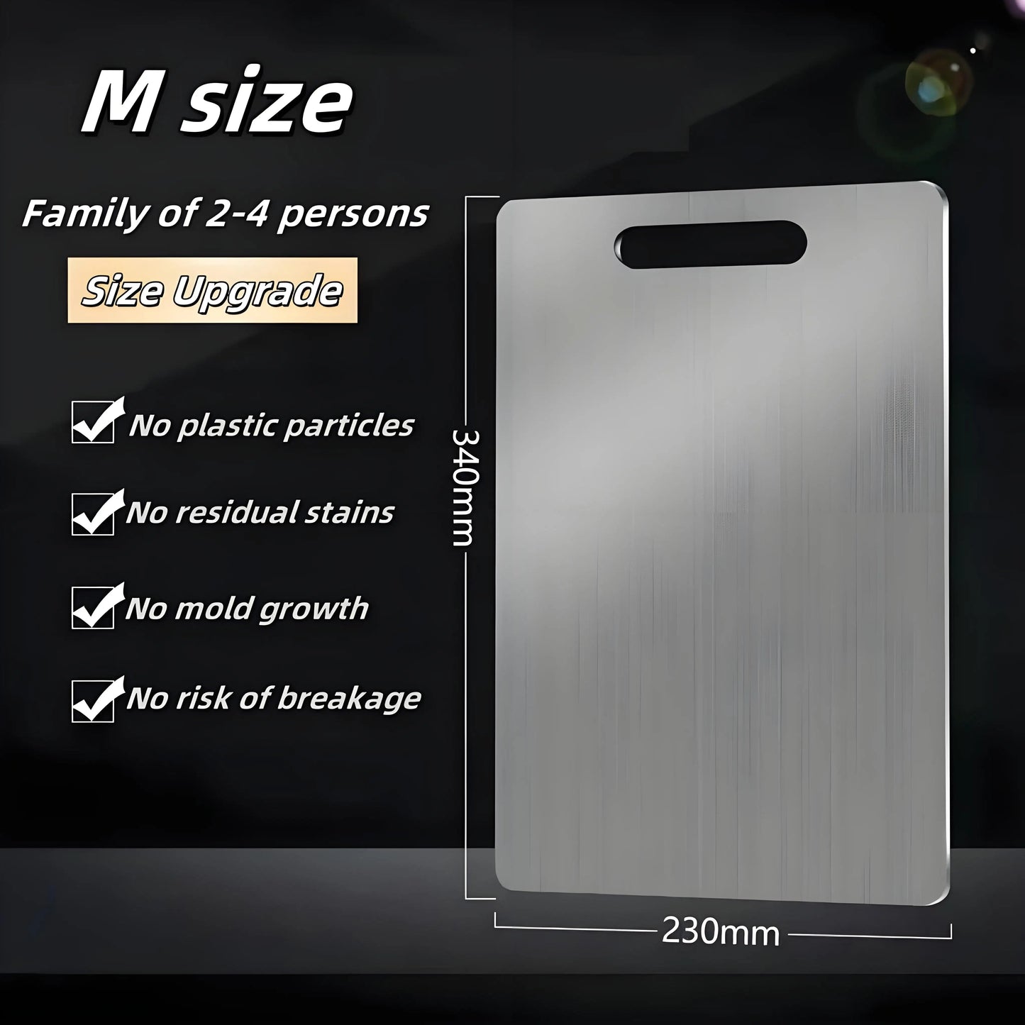 Stainless Steel Chopping Board | Dishwasher Safe & Scratch Resistant | Hygienic Metal Cutting Board for Meat & Vegetables